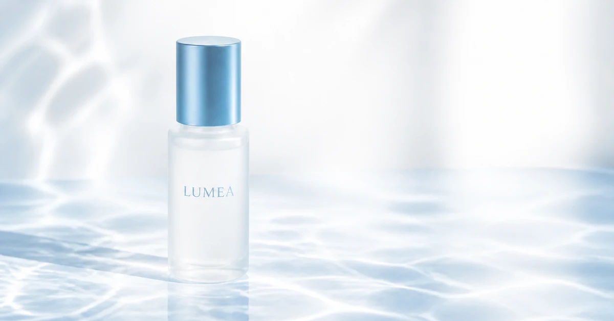 架空スキンケア商品LUMEAを横向き1200×628へ配置し重ね文字とボタンを除いた画像